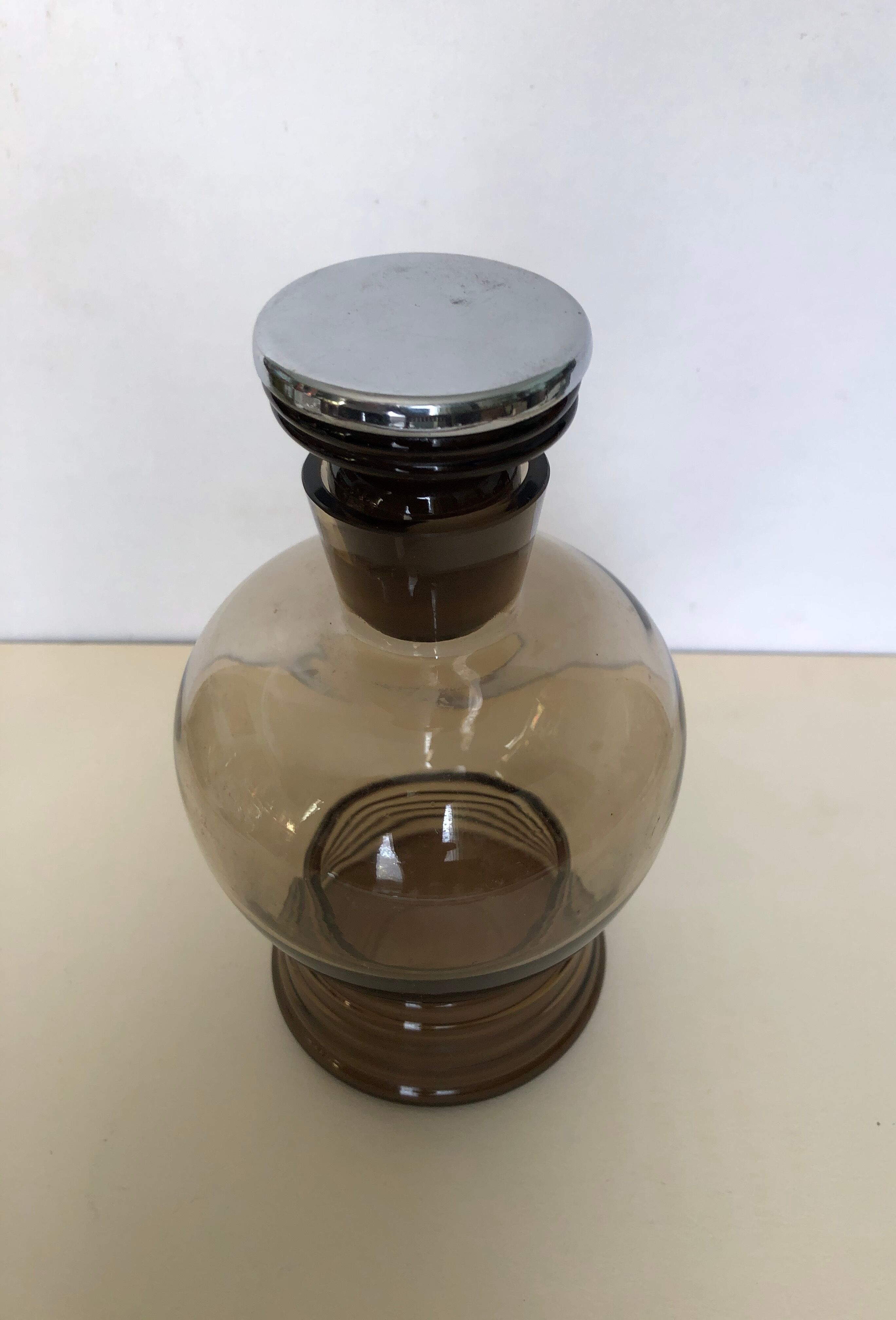 Smoked glass liqueur carafe
