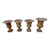 2 Paires de  Vases   Médicis en  Fonte   1900  Charleville- Méziéres