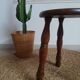 Vintage turned wood tripod country stool