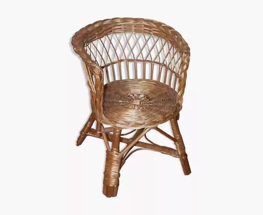 Children's wicker armchair from the 60s