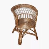 Children's wicker armchair from the 60s