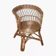 Fauteuil enfant en osier années 60