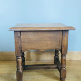 Chest bedside twentieth century solid oak pegged base spacer