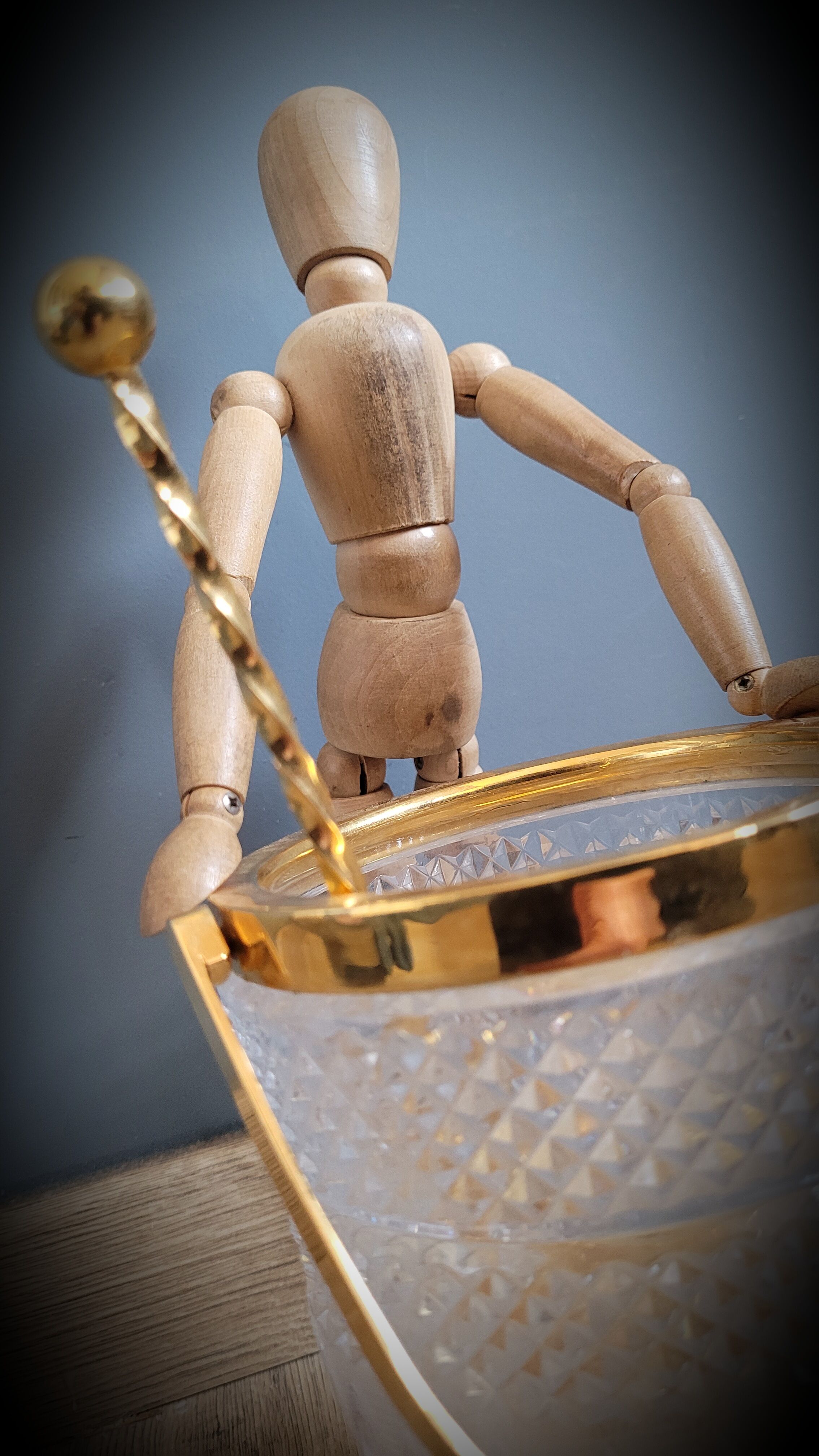 Golden ice bucket