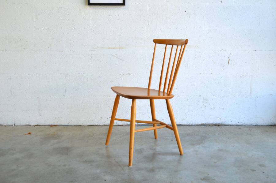 Set of four vintage Frank Guille Kandya model chairs.