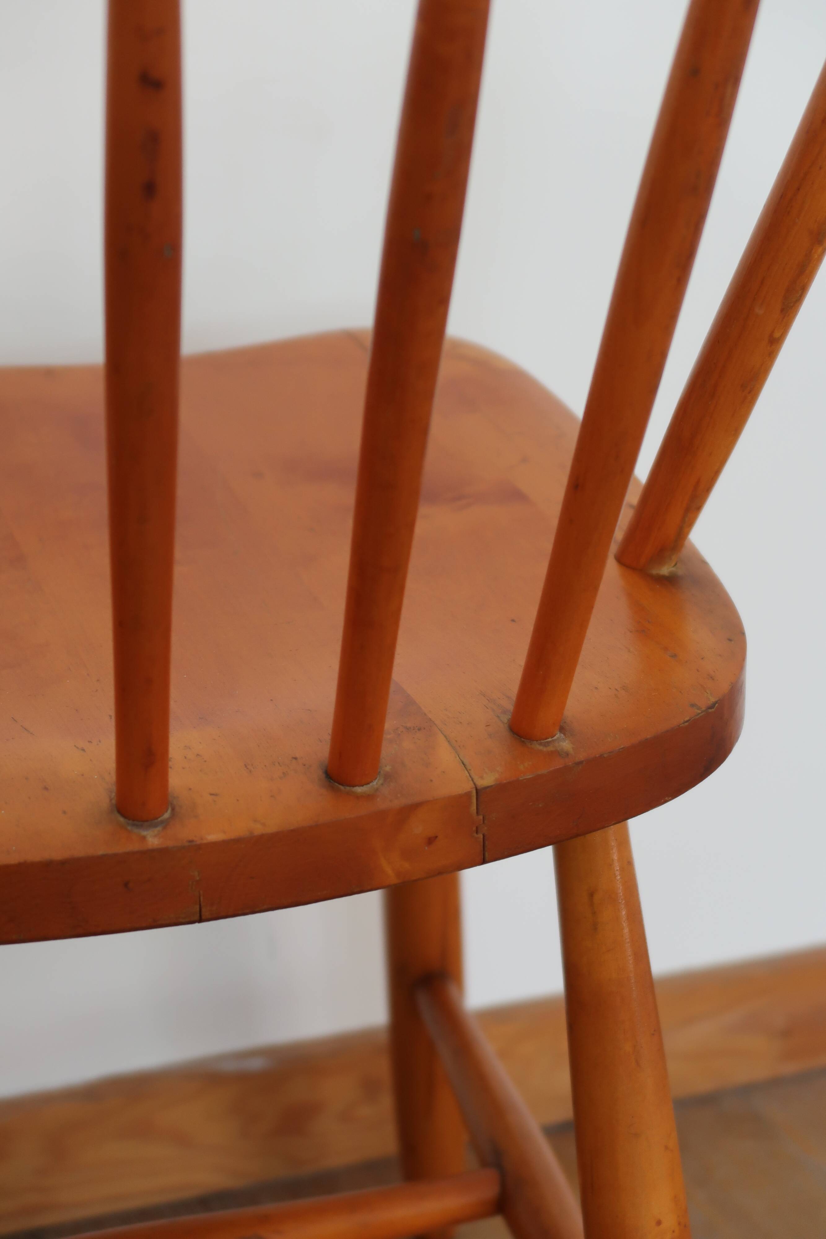 4 Scandinavian beech chairs