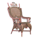 Fauteuil en osier victorien américain de Heywood-Wakefield, années 1910.