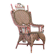 Fauteuil en osier victorien américain de Heywood-Wakefield, années 1910.