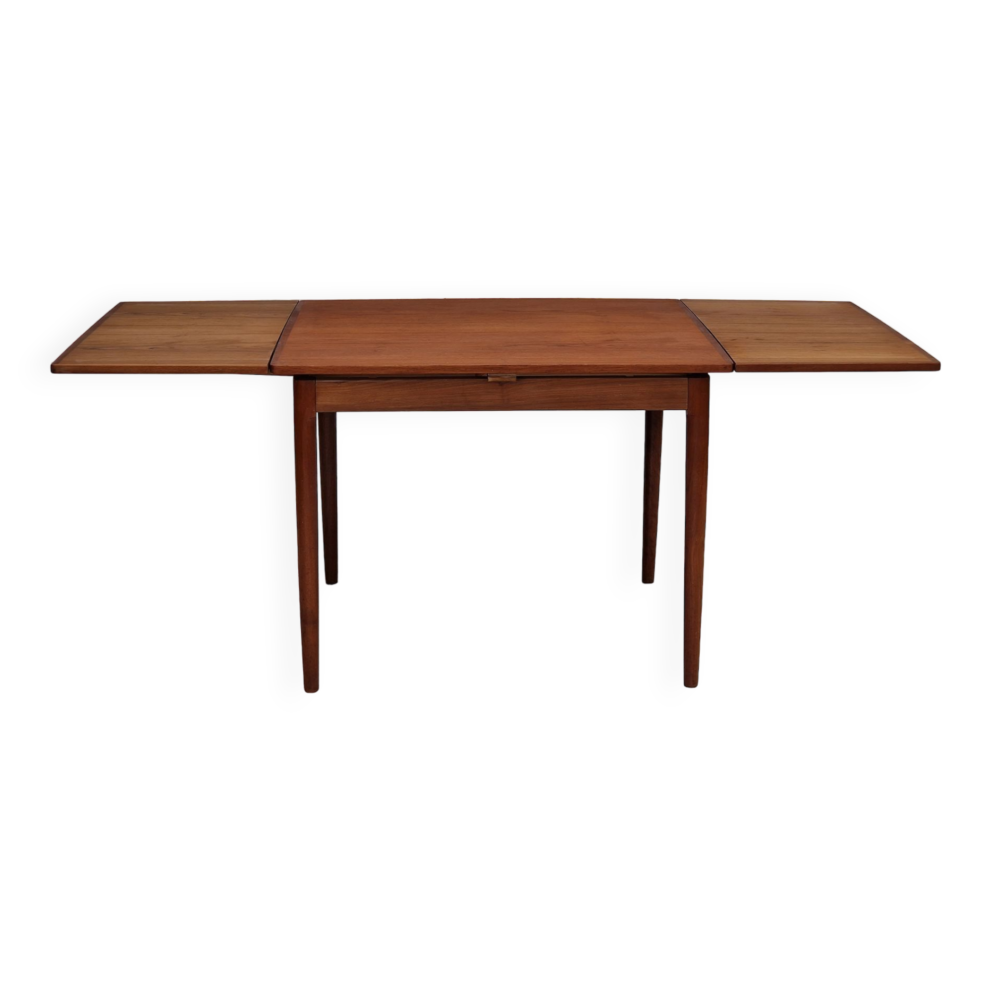 1960, Danish design, unfolded dining table, teak wood.