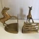Pair of vintage brass bookbands