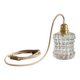 Glass lamp with diamond pattern