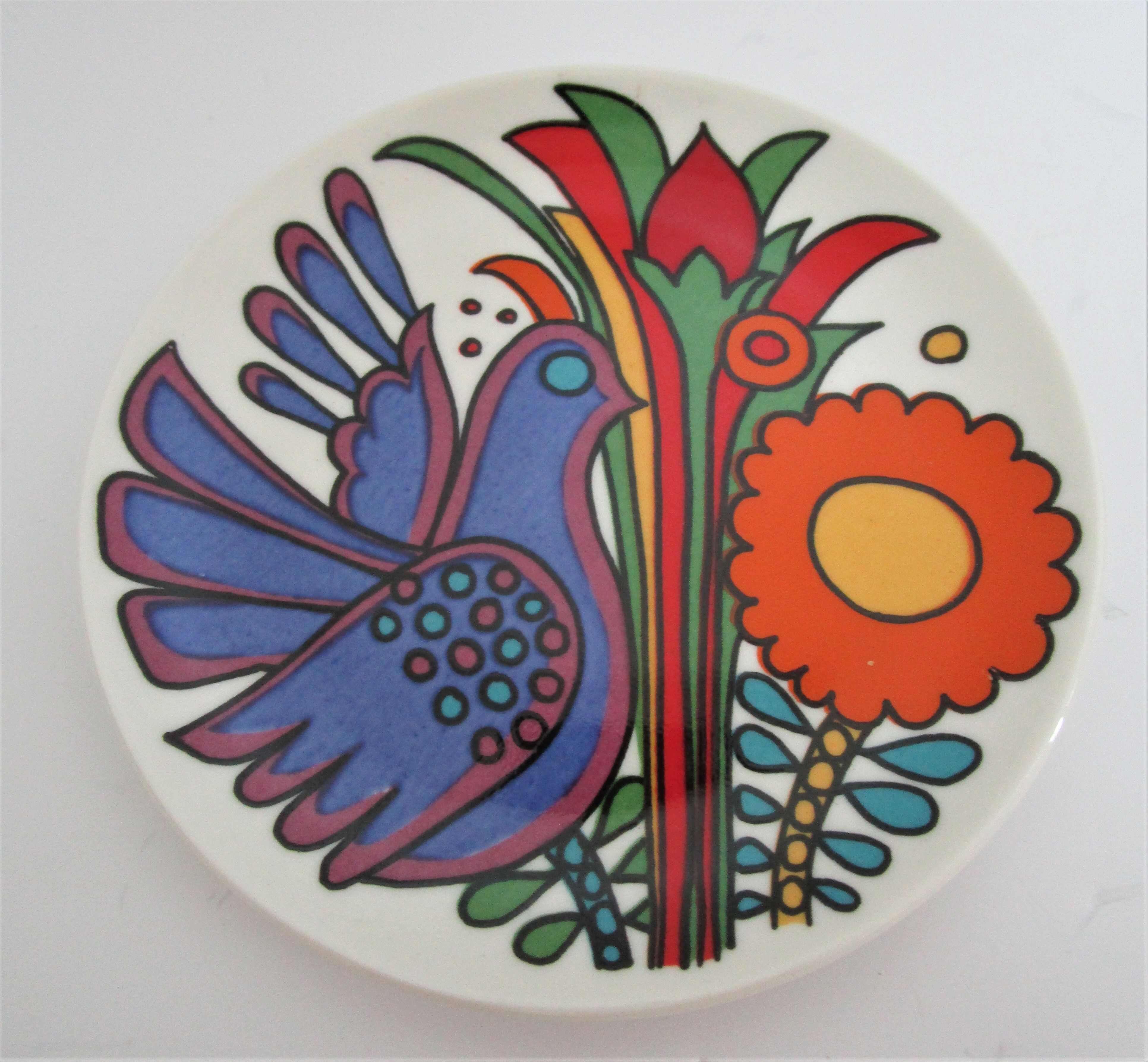 Six butter plates Acapulco Villeroy and Boch 70s