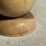 Stool, side table, end table in solid suar wood, spheres H50 D39.