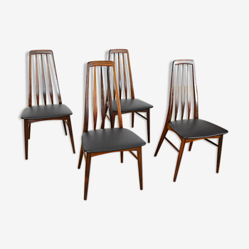 4 scandinavian chairs by Niels Kofoeds in rosewood from Rio 1960