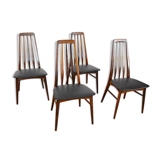 4 chaises Scandinave de Niels Kofoeds en Palissandre de Rio 1960