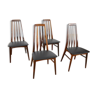 4 scandinavian chairs by Niels Kofoeds in rosewood from Rio 1960