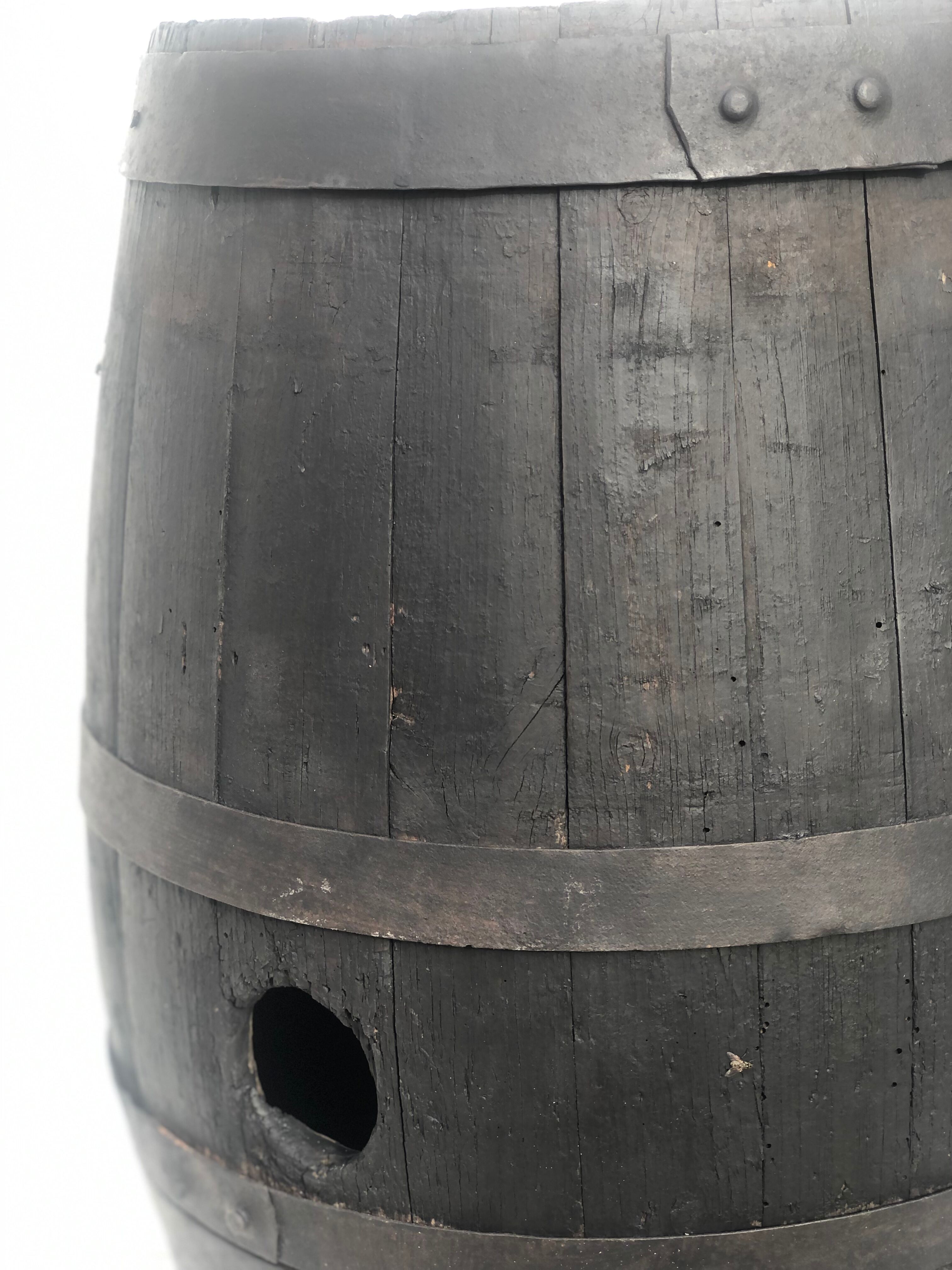 Black wood barrel