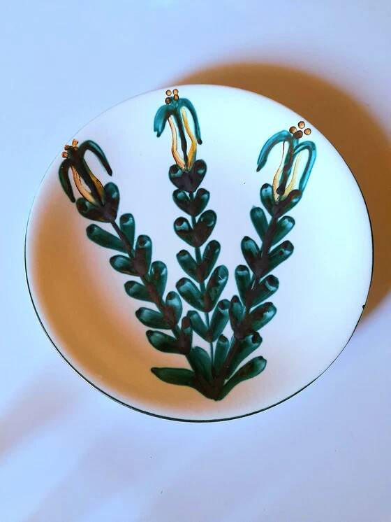 Robert Picault plate, floral decoration, 1960