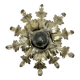 Hollywood regency leaf flower ceiling light flush mount , 1970s