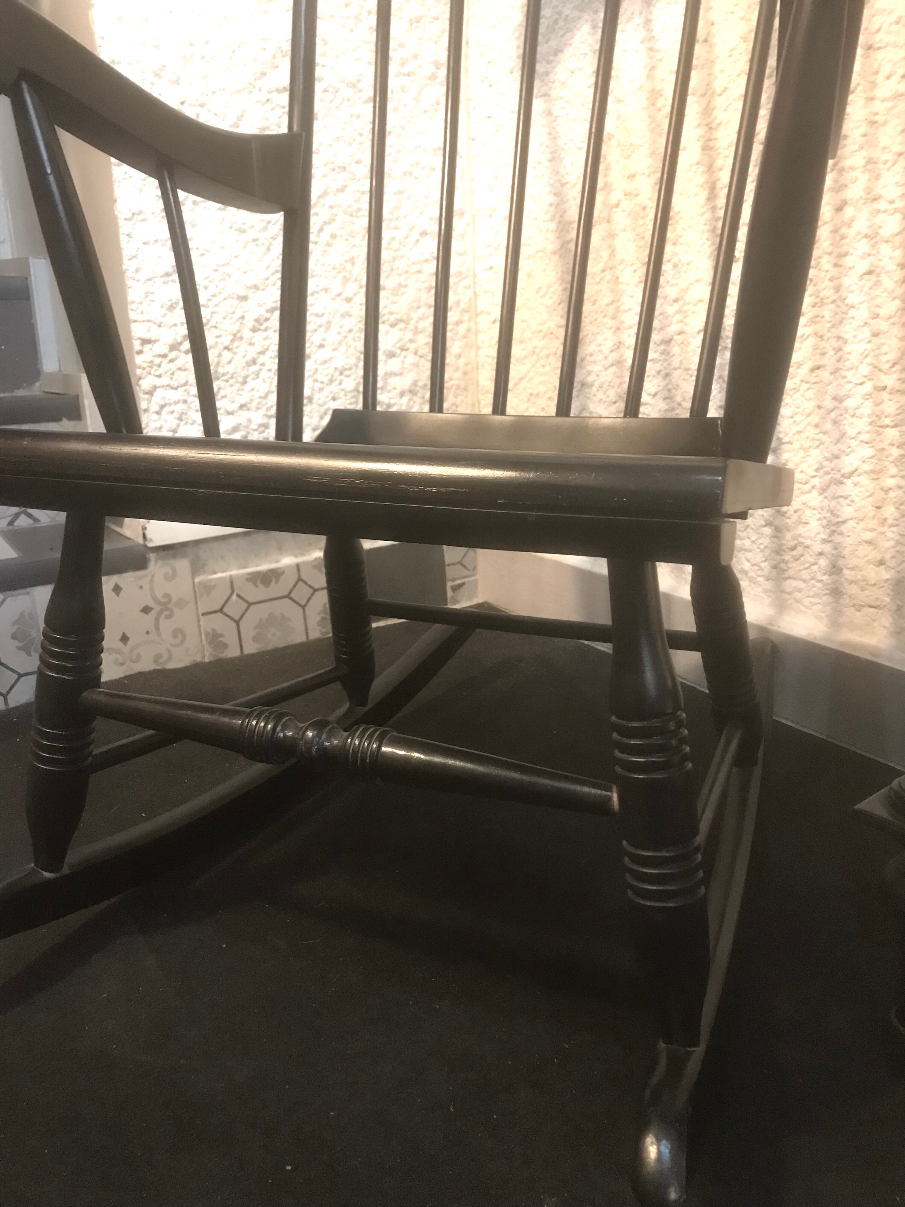 Rocking-chair black Stol Kamnik 1950 vintage