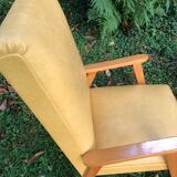 Vintage 60s yellow Scandinavian armchairs