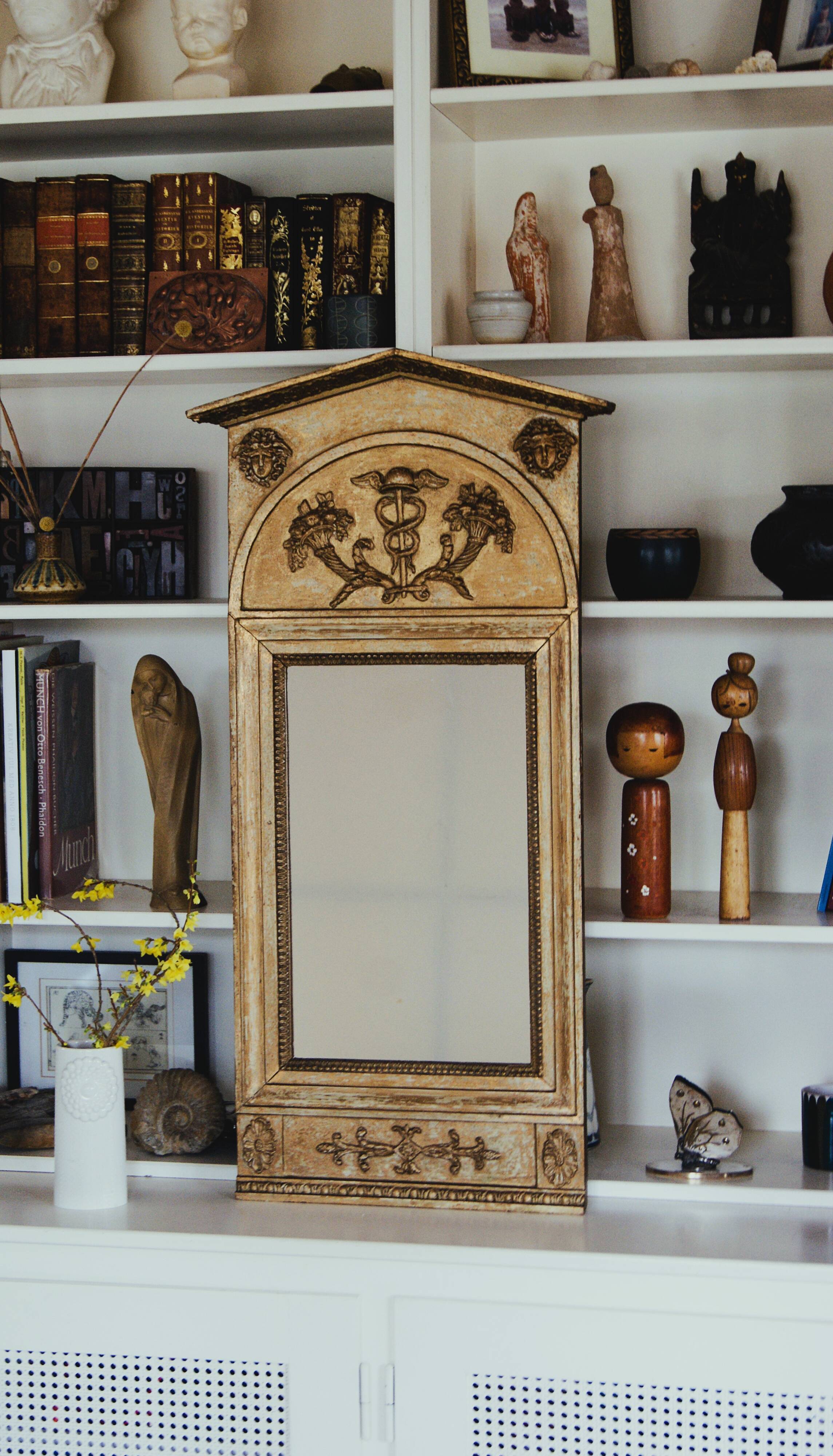 Antique Gustavian Trumeau gold mirror - P. Holmberg - Sweden 1830.