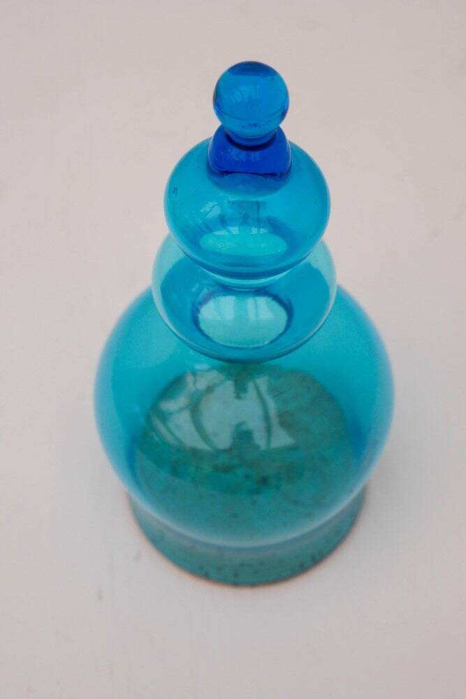 Candy box in handblown art glass by Bertil Vallien for Kosta Boda, 1970s