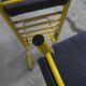 Paire de tabouret de bar italien ajustables jaune laqué et noir