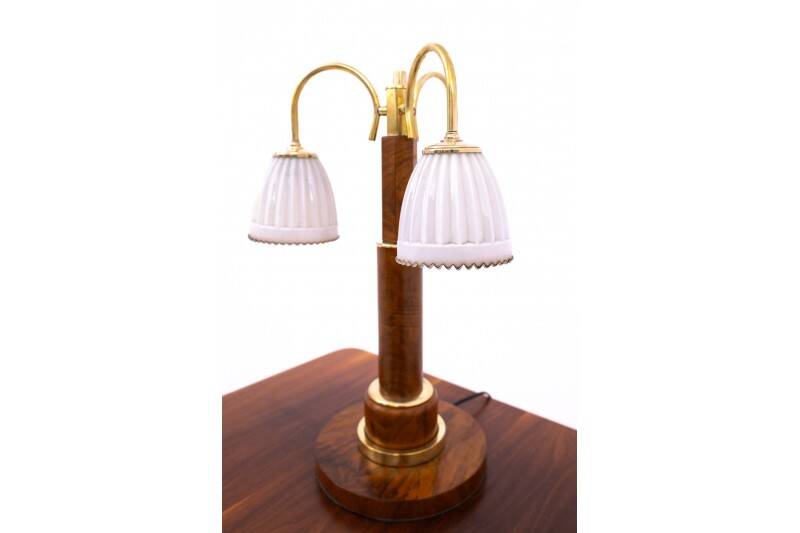 Art Deco table lamp, Poland, 1940s. After renovation.