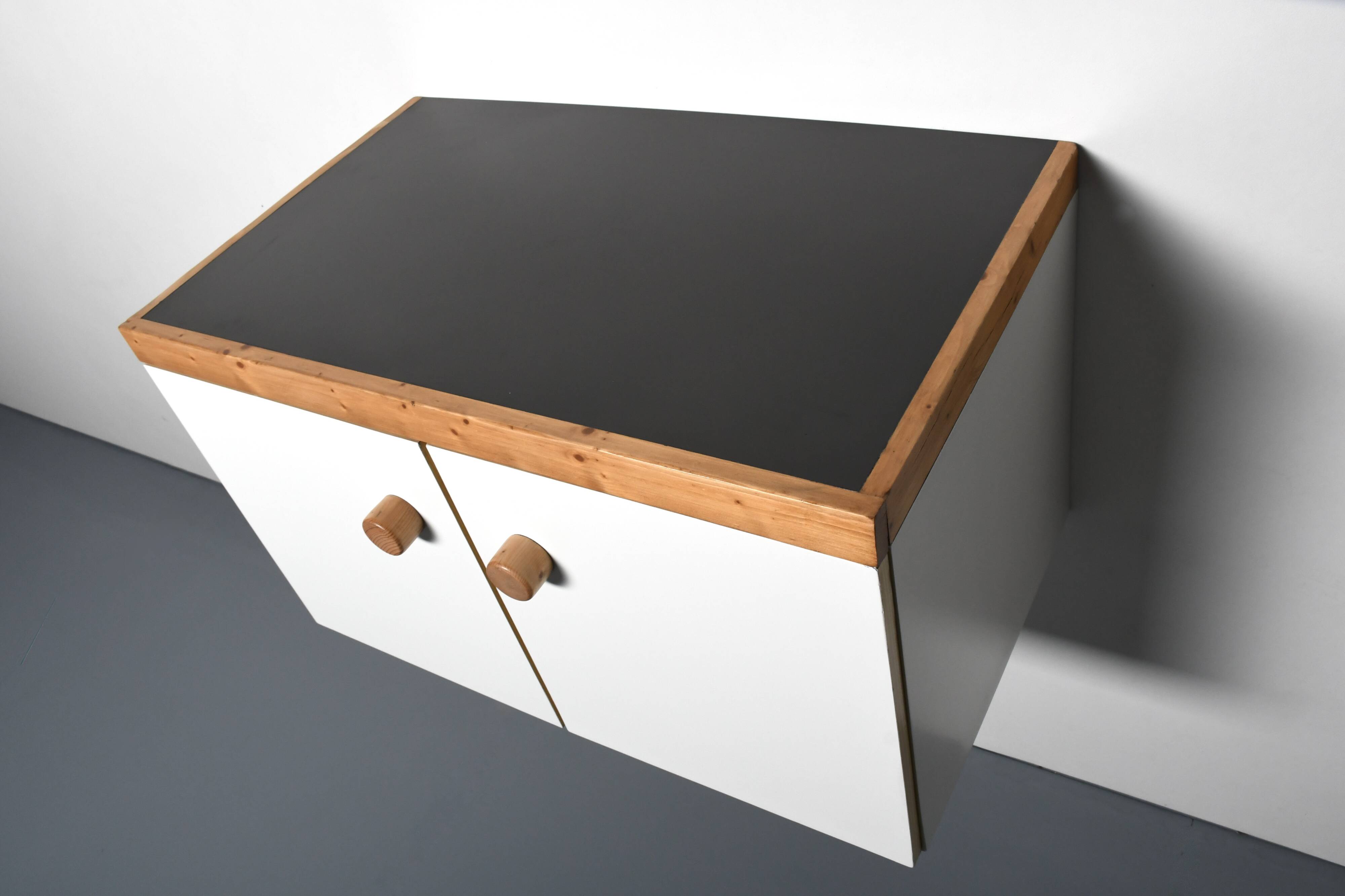 Wall Mounted 'Les Arcs’ Cabinet / Sideboard , France, 1970s