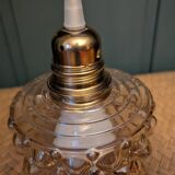 Geometric relief moulded glass lampshade from the 1970s.