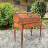 Vassou Jean Baptiste Cylinder Desk In Marquetry Louis XVI Period XVIII Eme Century