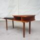 Vtg Mid Century Teak Vinyl Hallway Telephone Chair Table Bench Stool Danish 70s