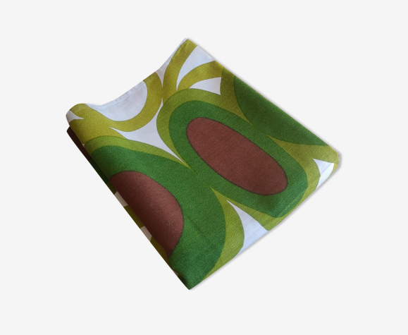 Nappe rectangulaire motifs géométriques années70 seventies vintage