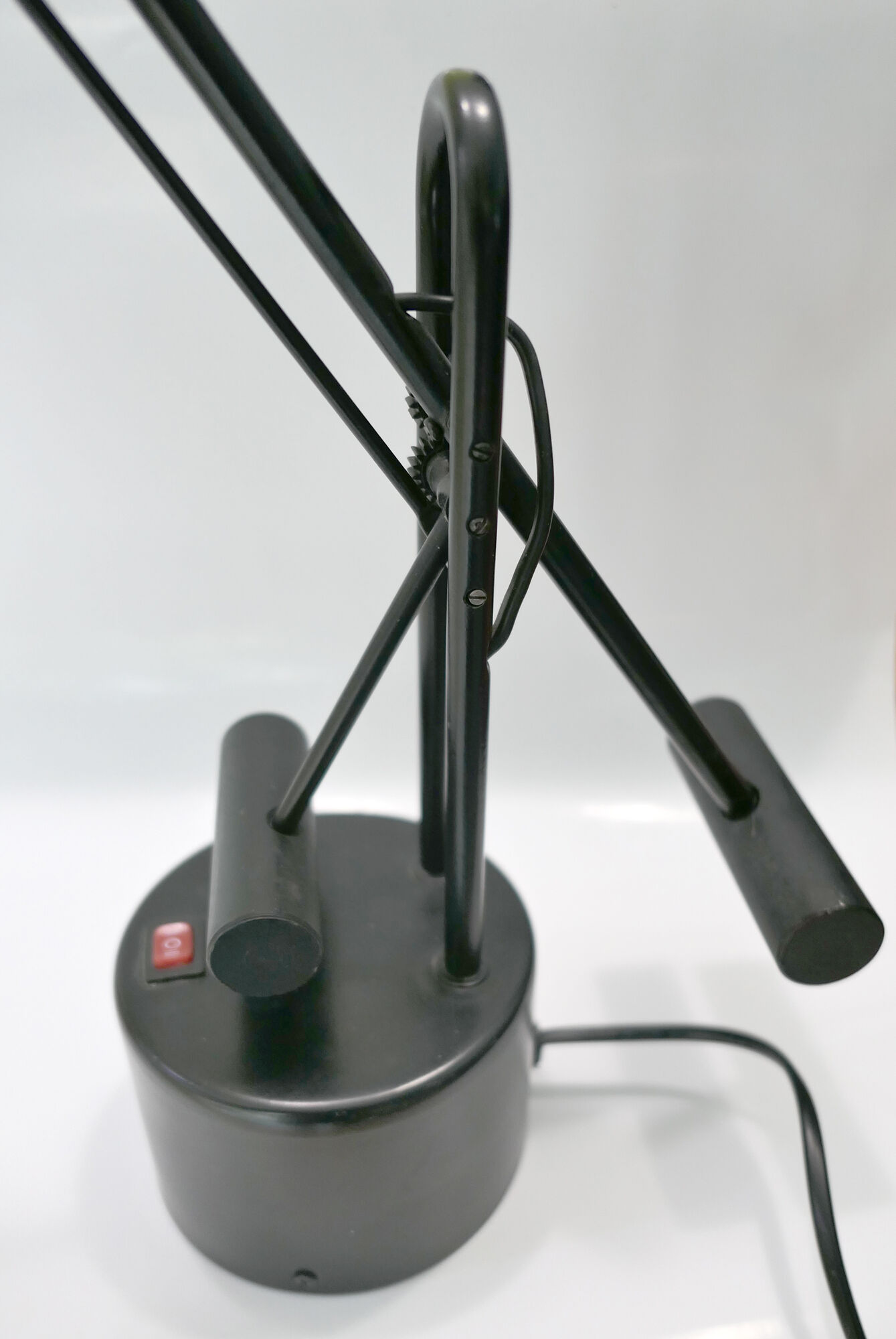 Articulated desk lamp with balance wheel 1980's by Stilplast Italy