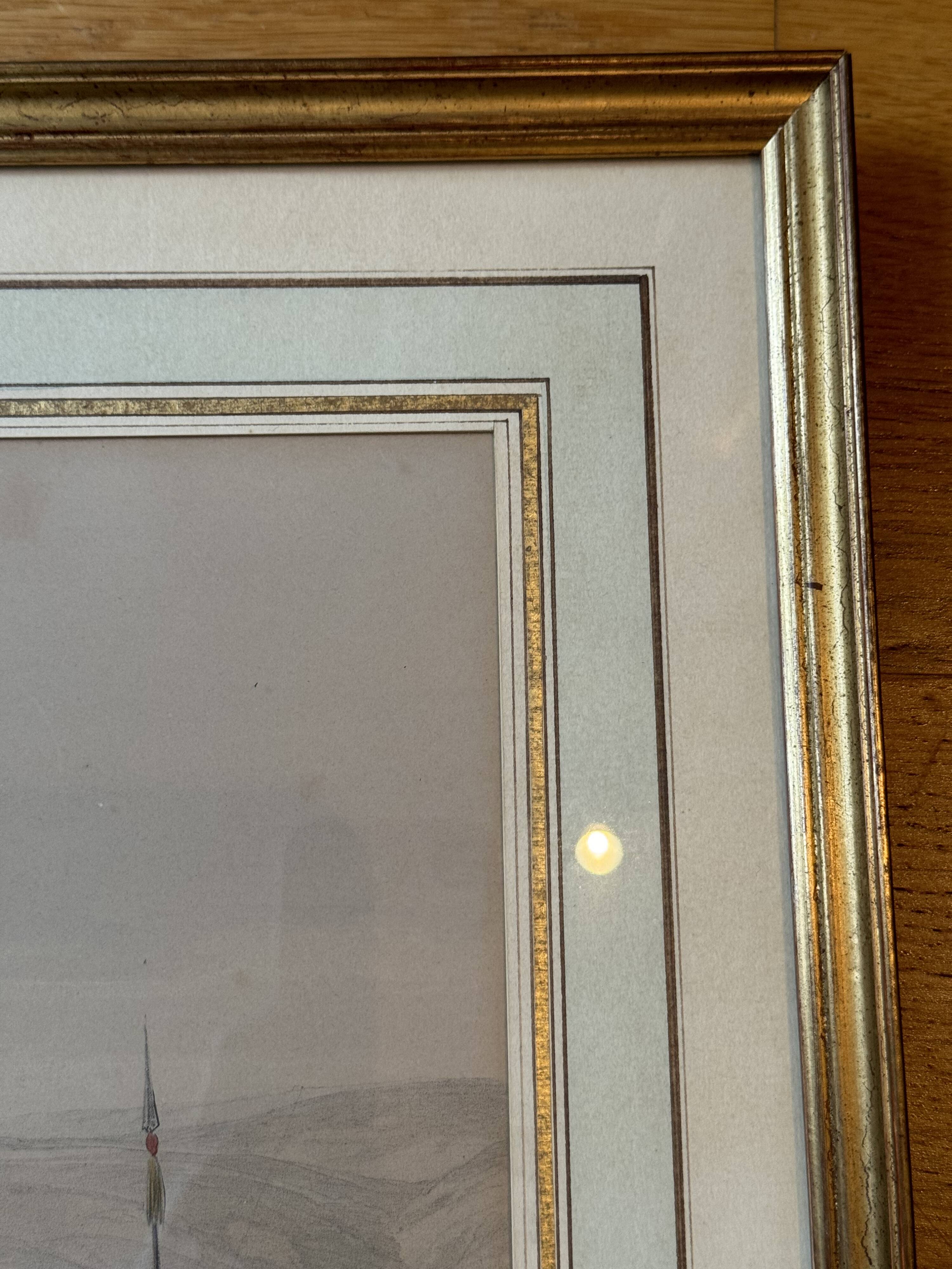 Old orientalist painting, Sebastia, after David Roberts 20th century