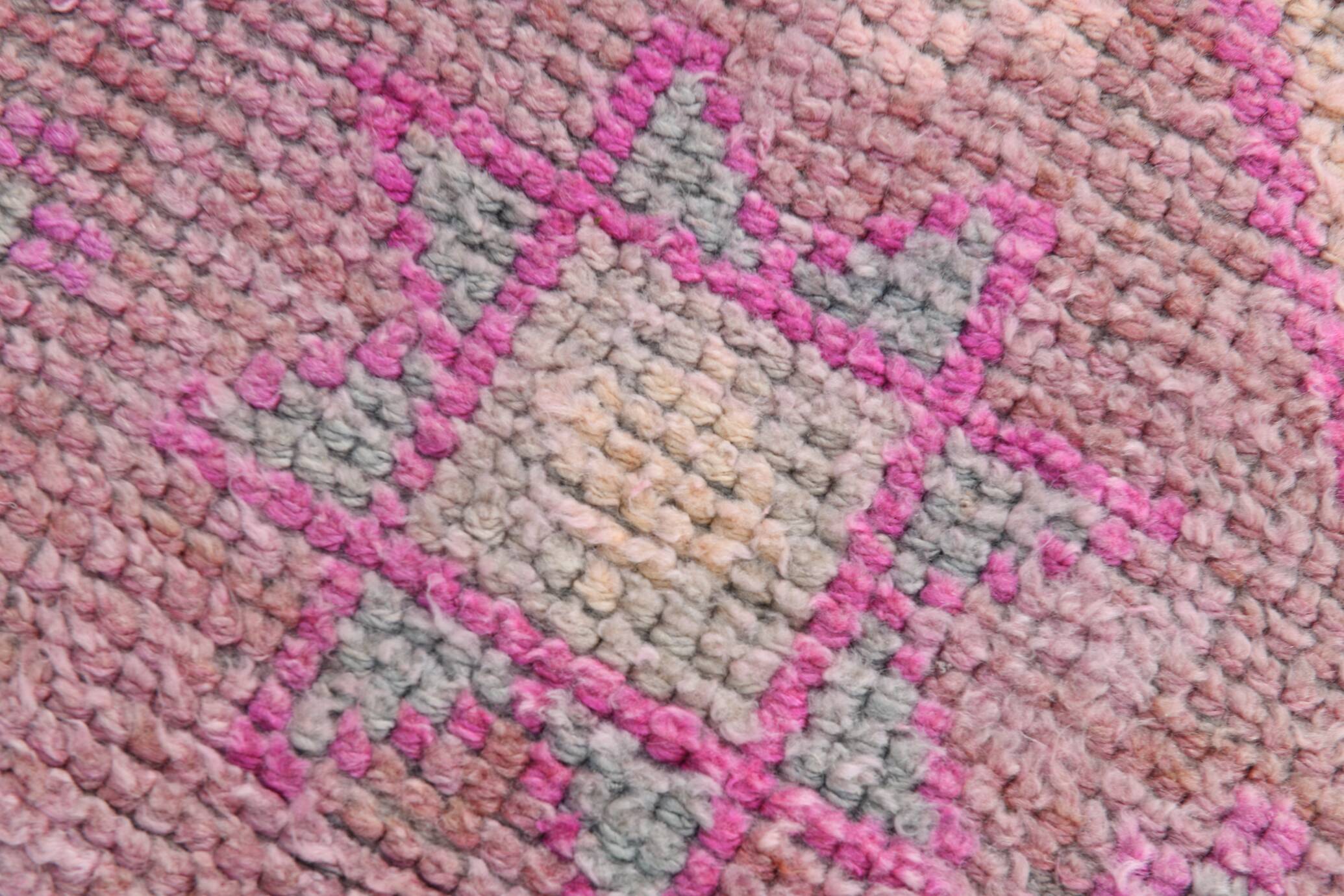 3x10 Faded Pink Orientel Turkish Runner Rug, 91x308Cm