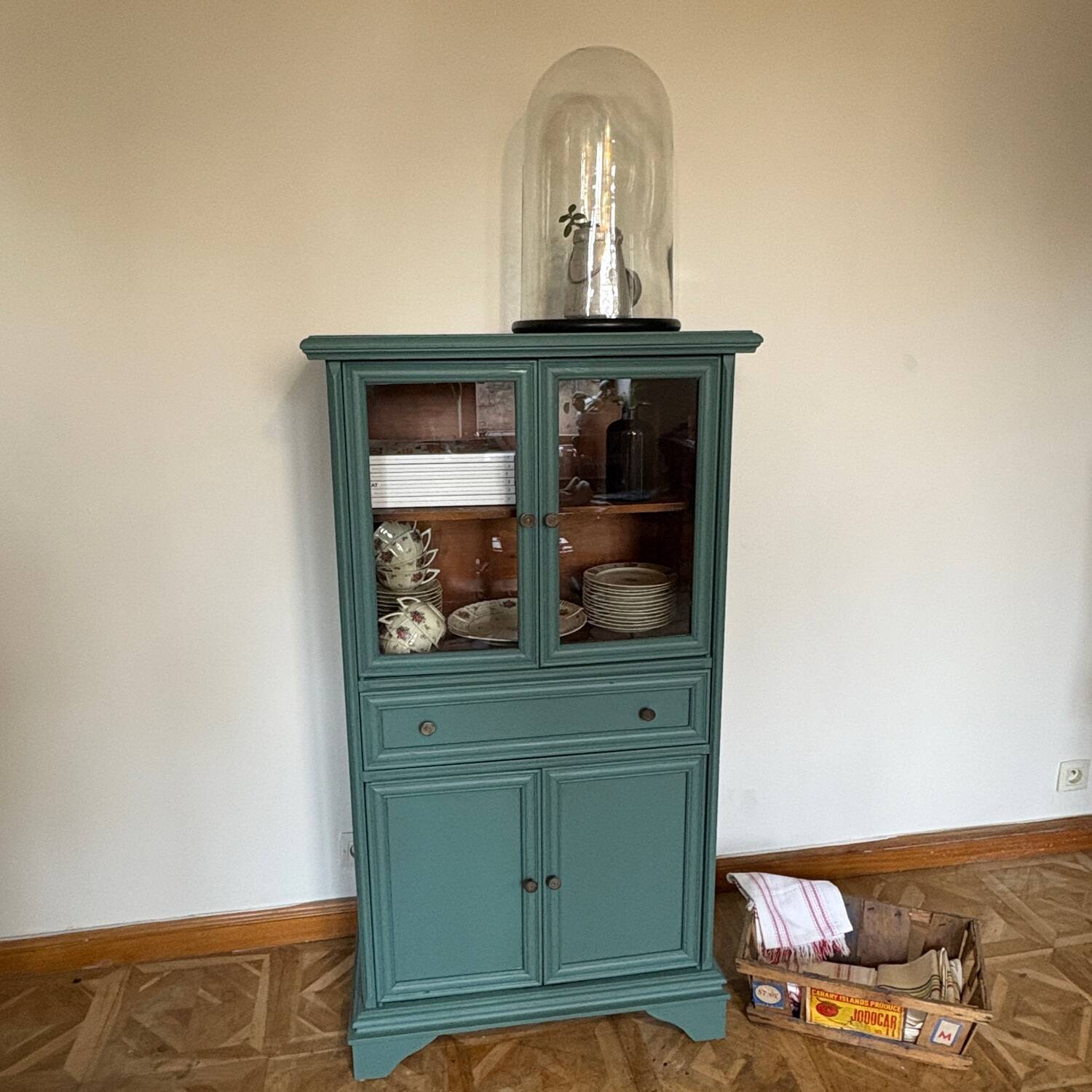 Small organic green sideboard