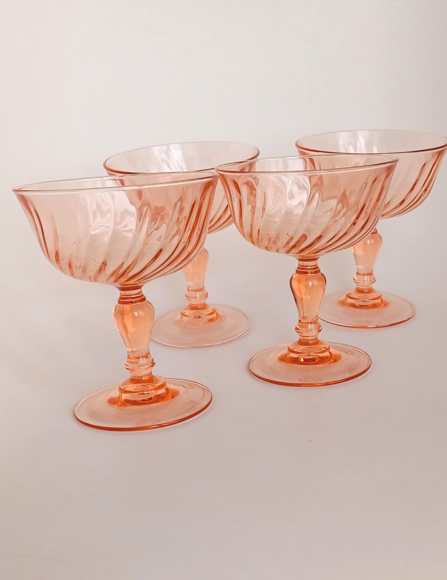 Rosaline vintage champagne flutes