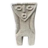 Anthropomorphic stone table lamp brutalised by Albert Tormos.