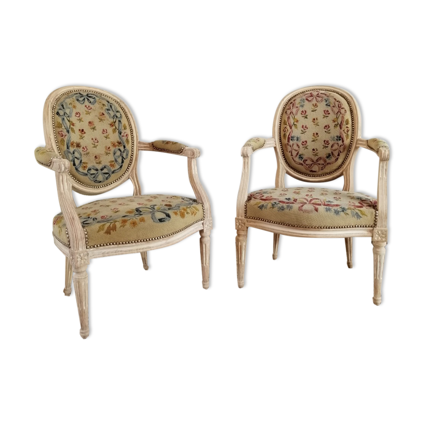 Pair of Louis XVI period armchairs