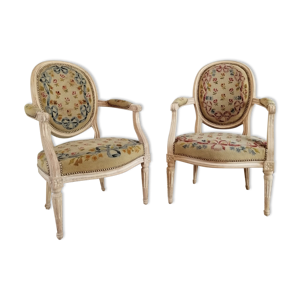Paire de fauteuils époque Louis XVI