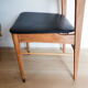Scandinavian teak chair, brass legs, 50s
