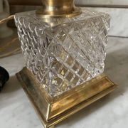 Brass, glass and crystal lamp v