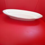 Ravier in white porcelain with silver border, Chatres sur Cher