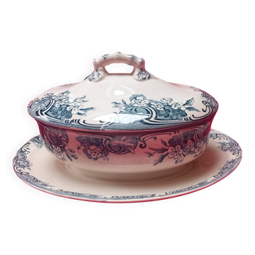 Longwy ceramic sauce boat spring model