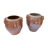 Sandstone pot duo