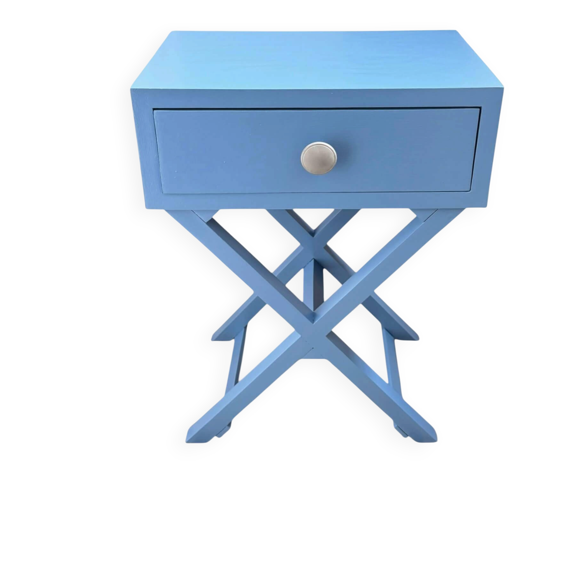 Bedside table, blue side table Farrow & Ball