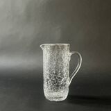 vintage mouth-blown glass water carafe