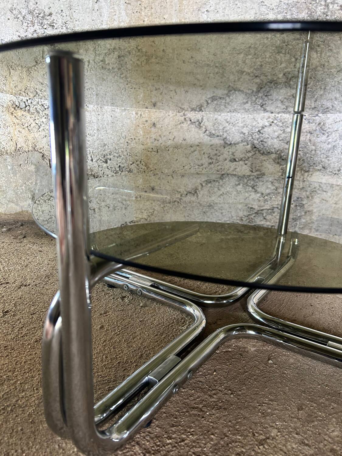 Smoked glass coffee table